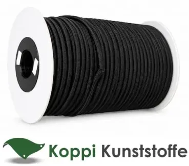 Gummiseil schwarz 10mm | 100m Rolle