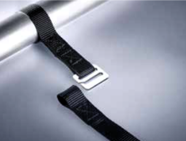 Polyestergurt mit Schlaufe & Rückhol-Einhakblech